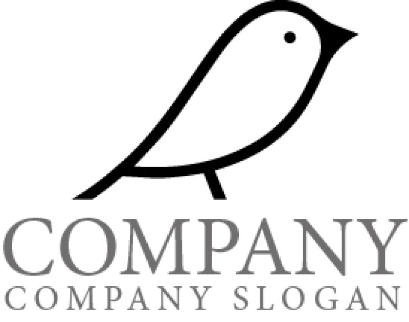 画像1: 鳥・シンプル・ロゴ・マークデザイン601 (1)