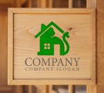 画像5: 猫・家・グリーン・ロゴ・マークデザイン603 (5)