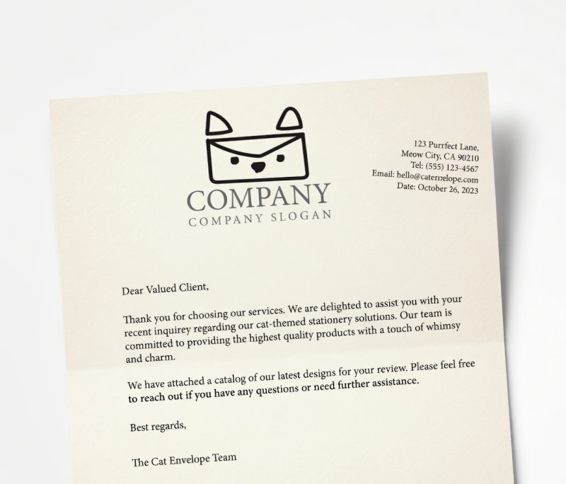画像3: 猫・手紙・封筒・ロゴ・マークデザイン605 (3)