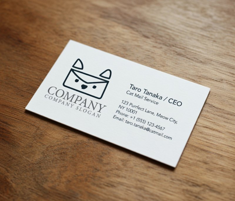 画像4: 猫・手紙・封筒・ロゴ・マークデザイン605 (4)