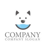 画像1: 犬・水・ペット・健康・ロゴ・マークデザイン607 (1)