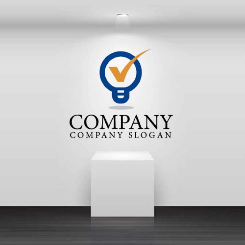 画像2: 電球・チェック・品質・ロゴ・マークデザイン133 (2)