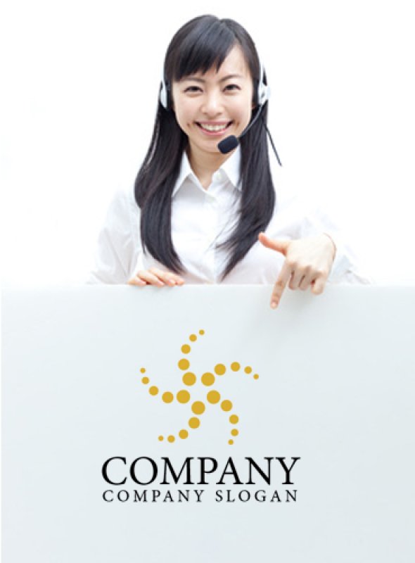 画像3: 電気・星・ヒトデ・回転・ロゴ・マークデザイン136 (3)