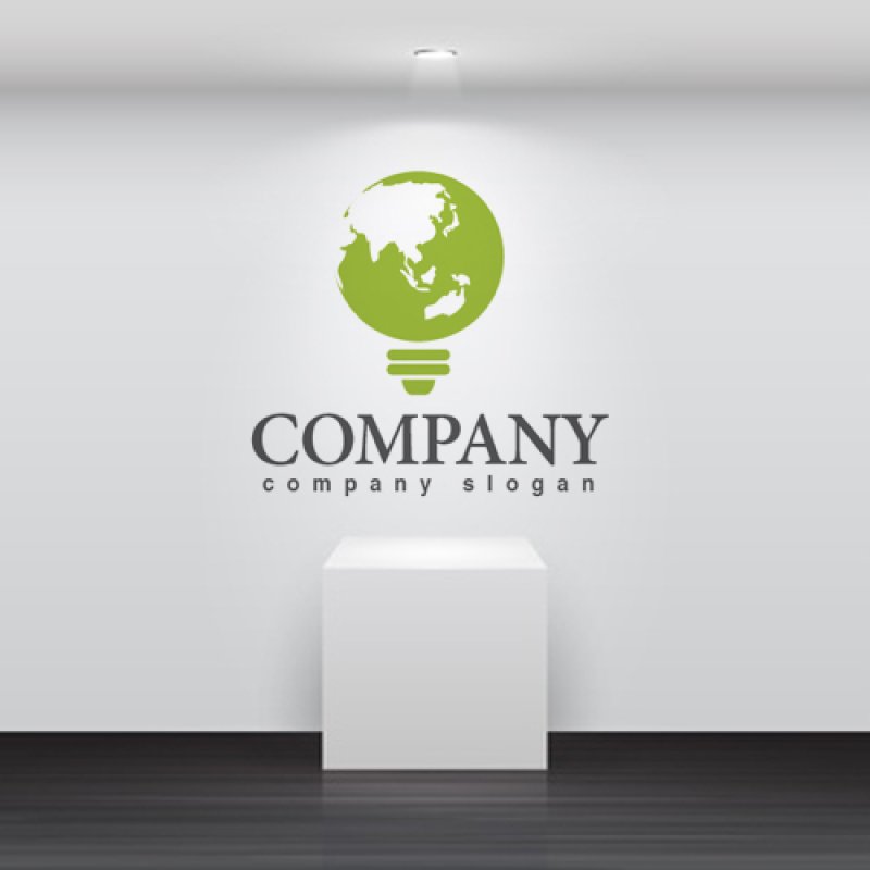 画像2: エコ・電球・地球・ロゴ・マークデザイン171 (2)