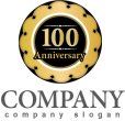画像1: anniversary・記念・100周年・コイン・ロゴ・マークデザイン026 (1)