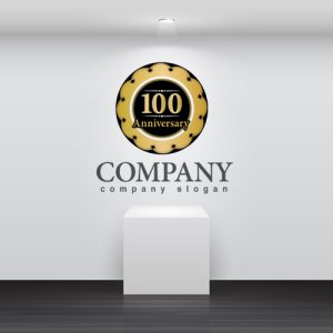 画像2: anniversary・記念・100周年・コイン・ロゴ・マークデザイン026