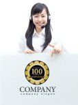 画像3: anniversary・記念・100周年・コイン・ロゴ・マークデザイン026 (3)