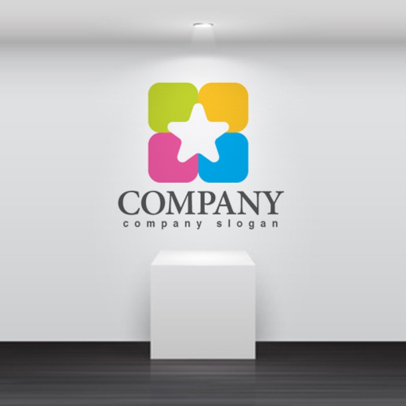 画像2: 四角・星・ロゴ・マークデザイン056 (2)