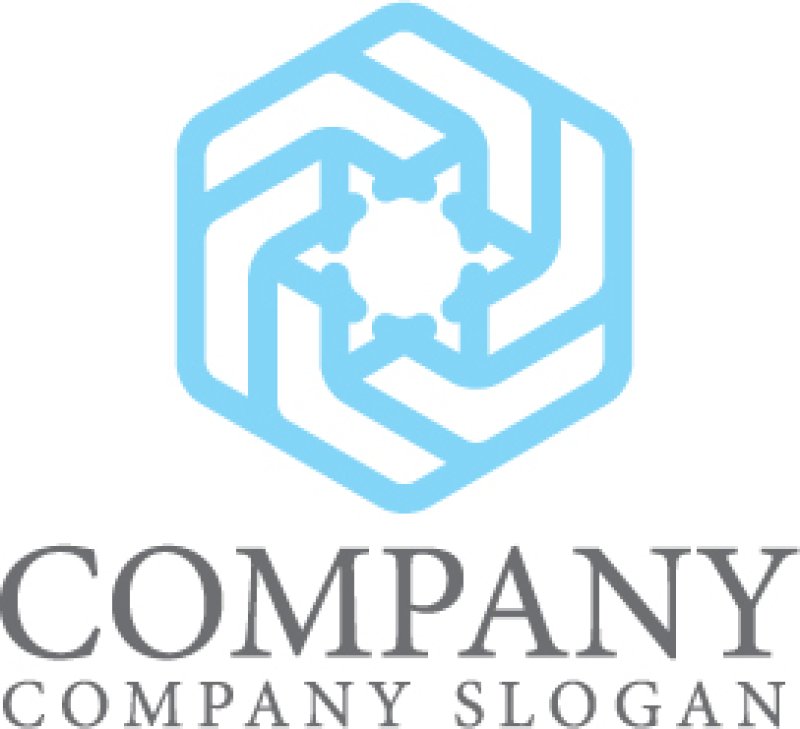 画像1: 星・花・輝き・六角形・回転・ロゴ・マークデザイン069 (1)