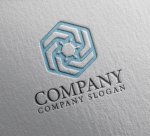 画像2: 星・花・輝き・六角形・回転・ロゴ・マークデザイン069 (2)