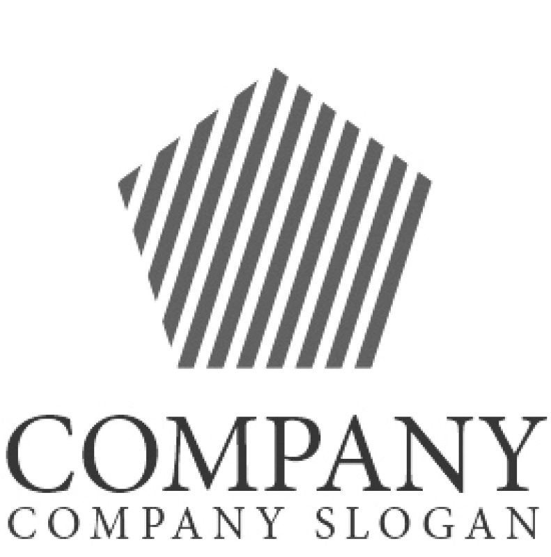 画像4: 五角形・斜線・上昇・ロゴ・マークデザイン209 (4)