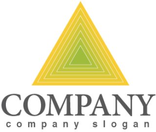 ロゴ販売サンプルです。ピラミッド・山・三角・輝き・渦・ロゴ
