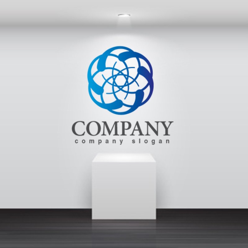 画像2: 輝き・輪・花・グラデーション・ロゴ・マークデザイン298 (2)