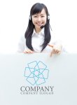 画像3: カード・四角・花・ロゴ・マークデザイン326 (3)