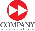 画像1: 輪・三角・早送り・ロゴ・マークデザイン342 (1)