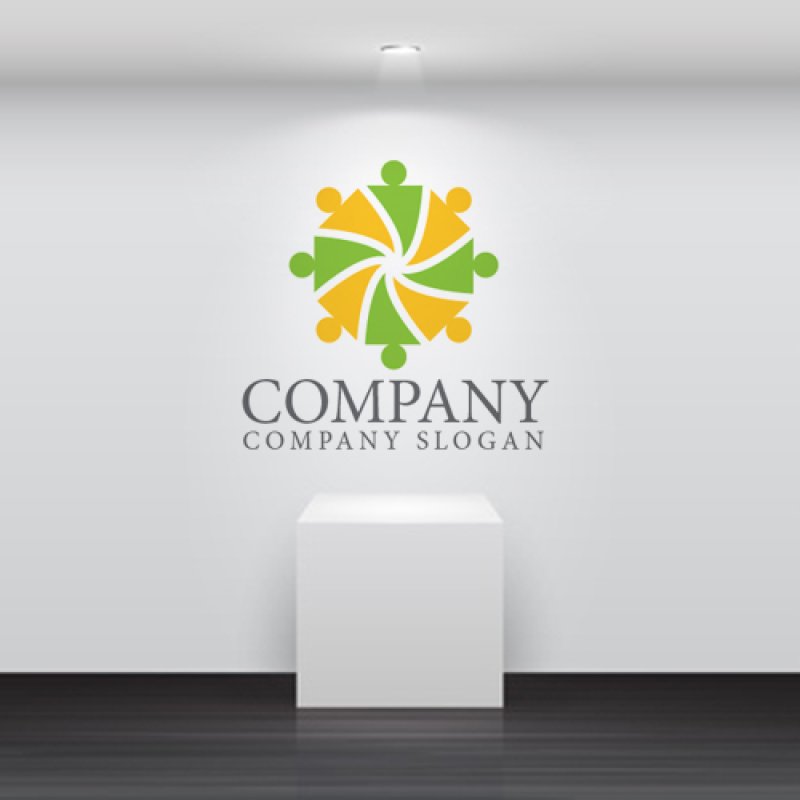 画像3: 人・輪・ 八角系・花・ロゴ・マークデザイン1008 (3)