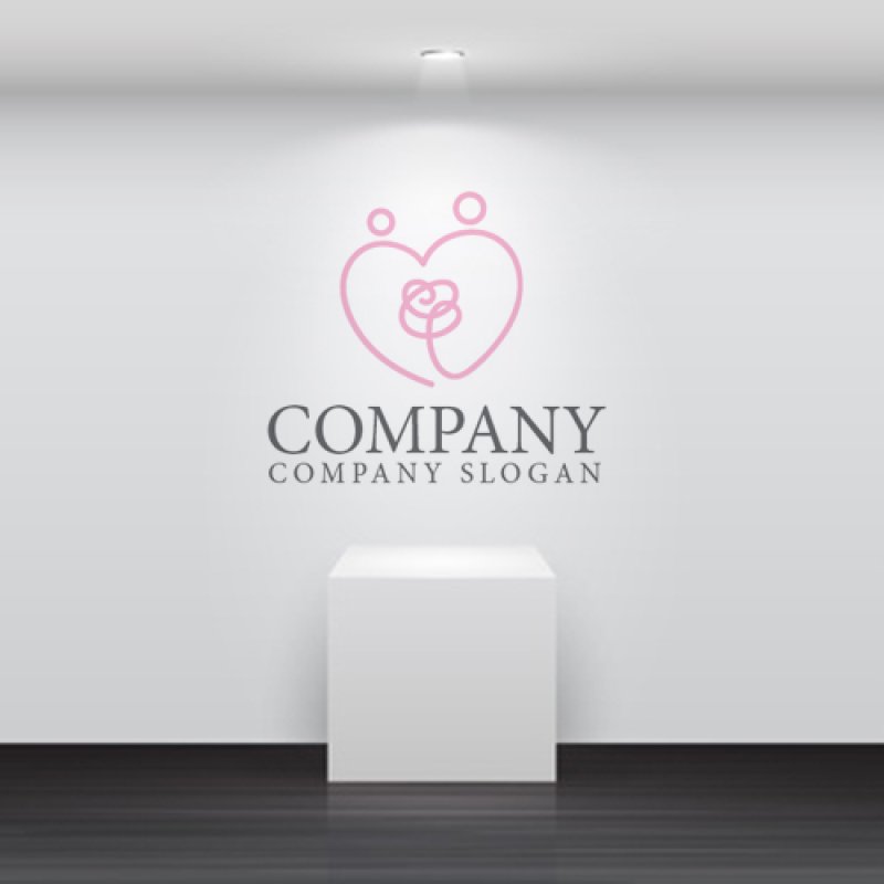 画像4: ハート・花・人・ペア・友情・温もり・ロゴ・マークデザイン1087 (4)