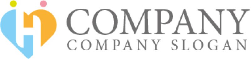 画像6: 人・H・ハート・ペア・友情・アルファベット・ロゴ・マークデザイン1105 (6)