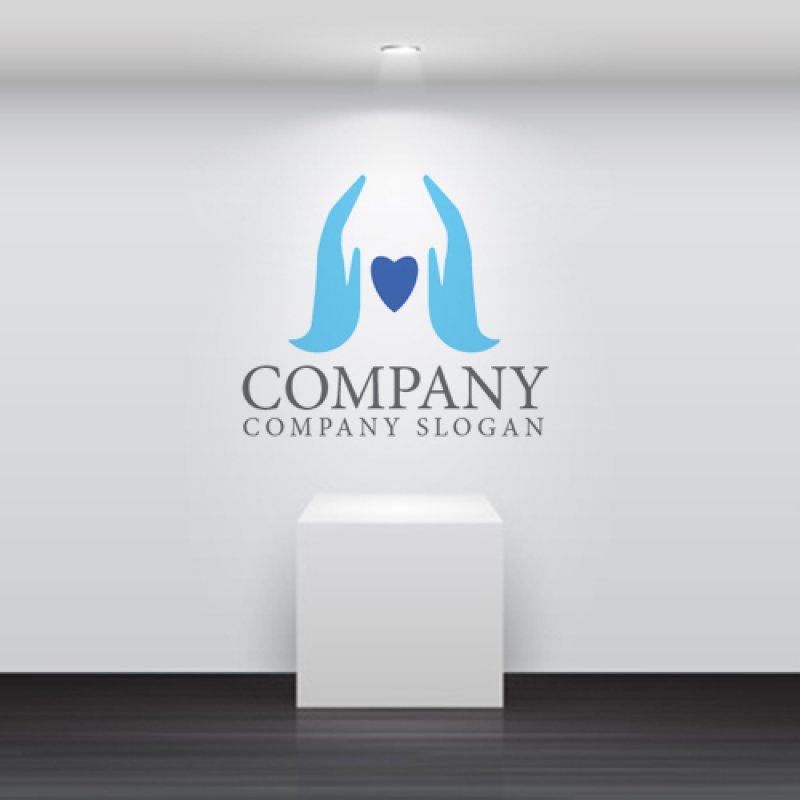 画像4: 手・ハート・H・保護・アルファベット・ロゴ・マークデザイン1113 (4)