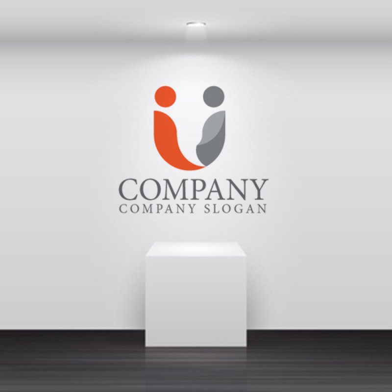 画像4: U・人・友情・アルファベット・ロゴ・マークデザイン1117 (4)