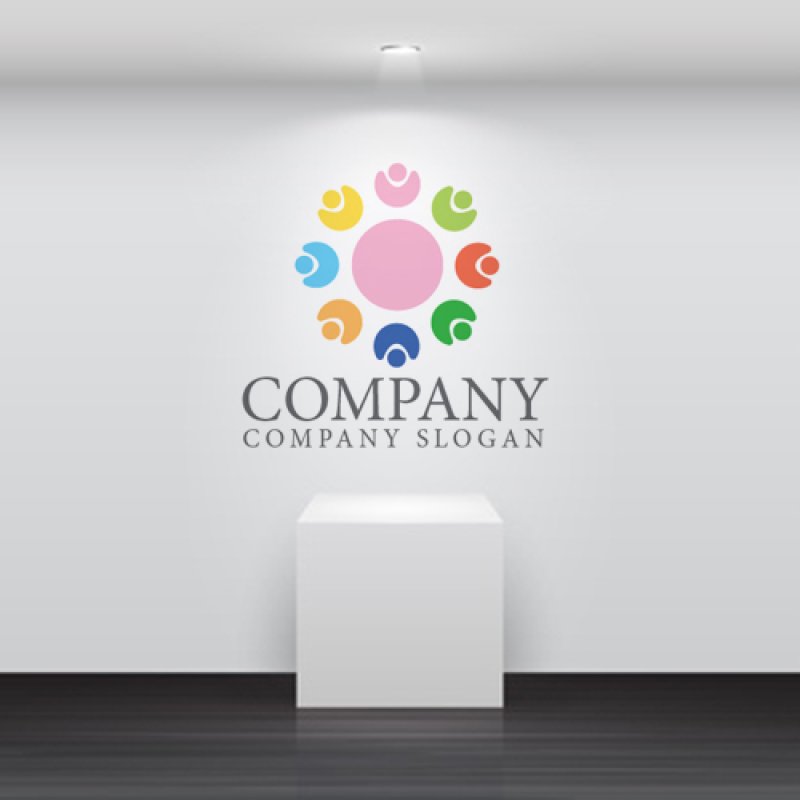 画像5: 太陽・輪・人・友情・温もり・ロゴ・マークデザイン1127 (5)