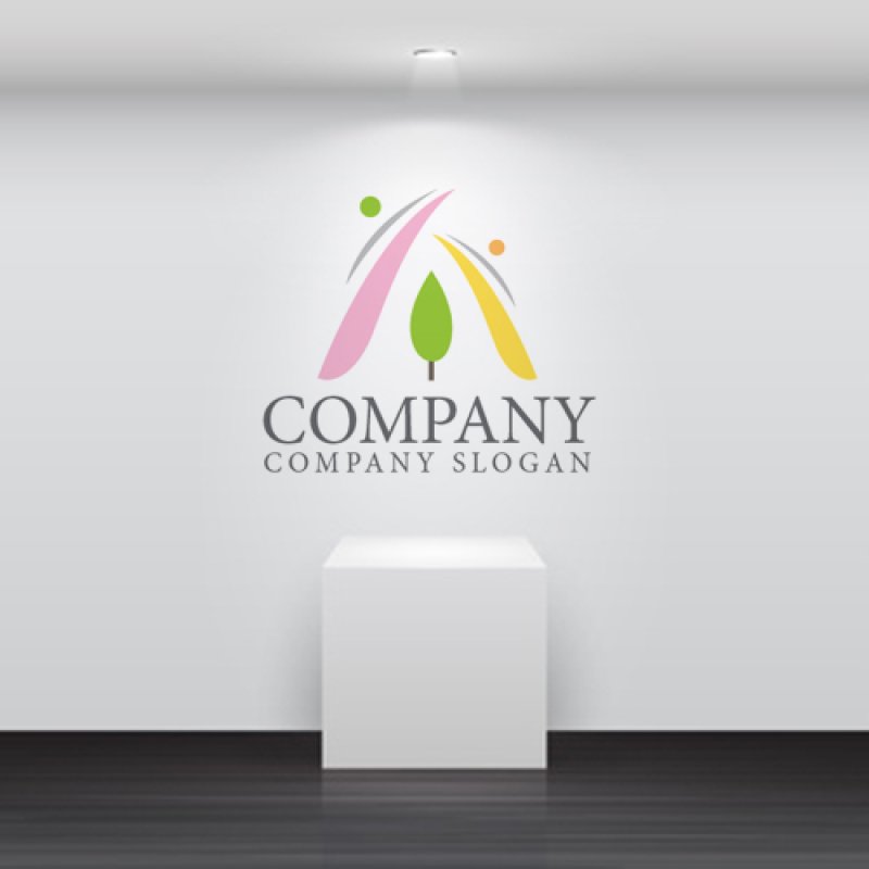 画像4: 木・山・人・友情・ロゴ・マークデザイン1135 (4)