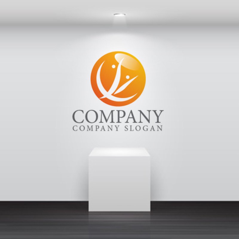 画像4: 人・輪・曲線・協力・上昇・飛躍・グラデーション・ロゴ・マークデザイン1162 (4)