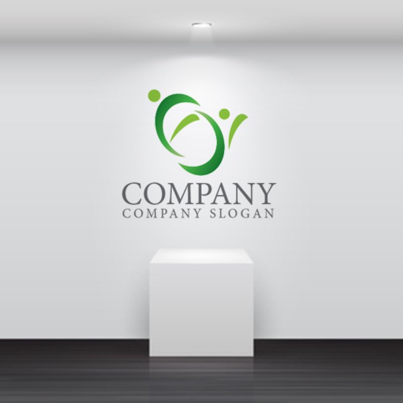 画像4: 人・曲線・協力・ロゴ・マークデザイン1173 (4)