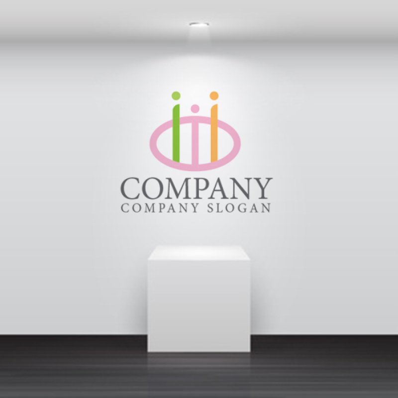 画像4: 人・楕円・協力・家族・ロゴ・マークデザイン1180 (4)