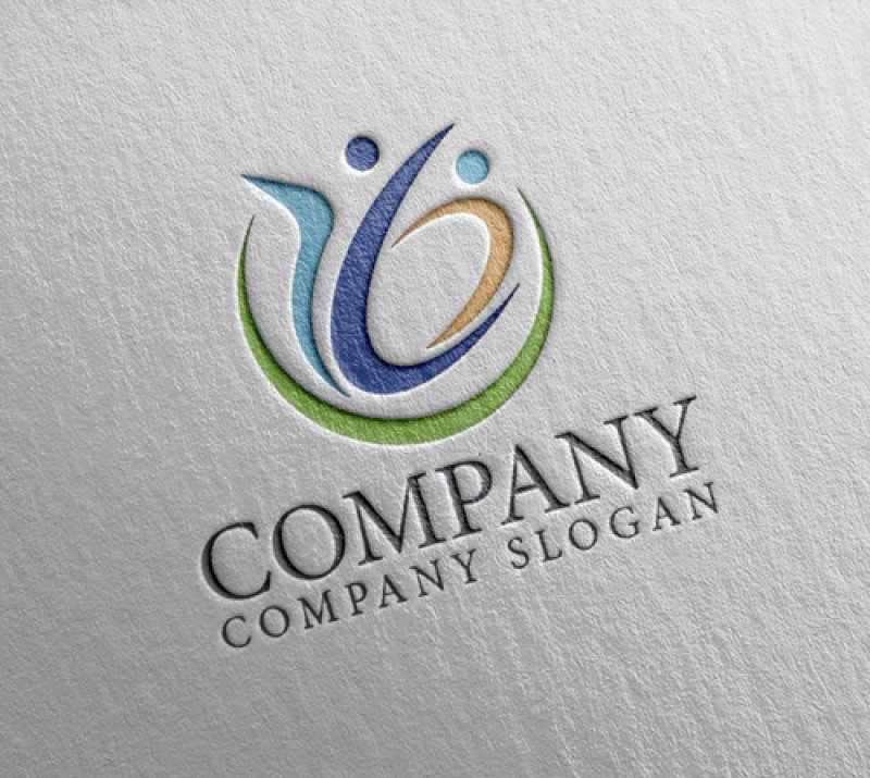 画像2: 人・曲線・輪・協力・躍動・ロゴ・マークデザイン1184 (2)