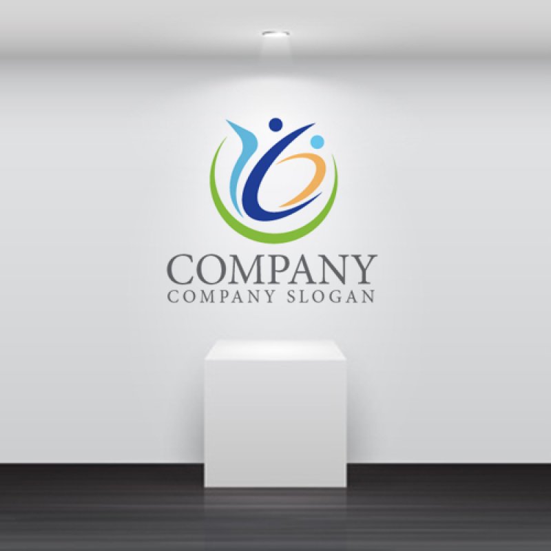 画像5: 人・曲線・輪・協力・躍動・ロゴ・マークデザイン1184 (5)