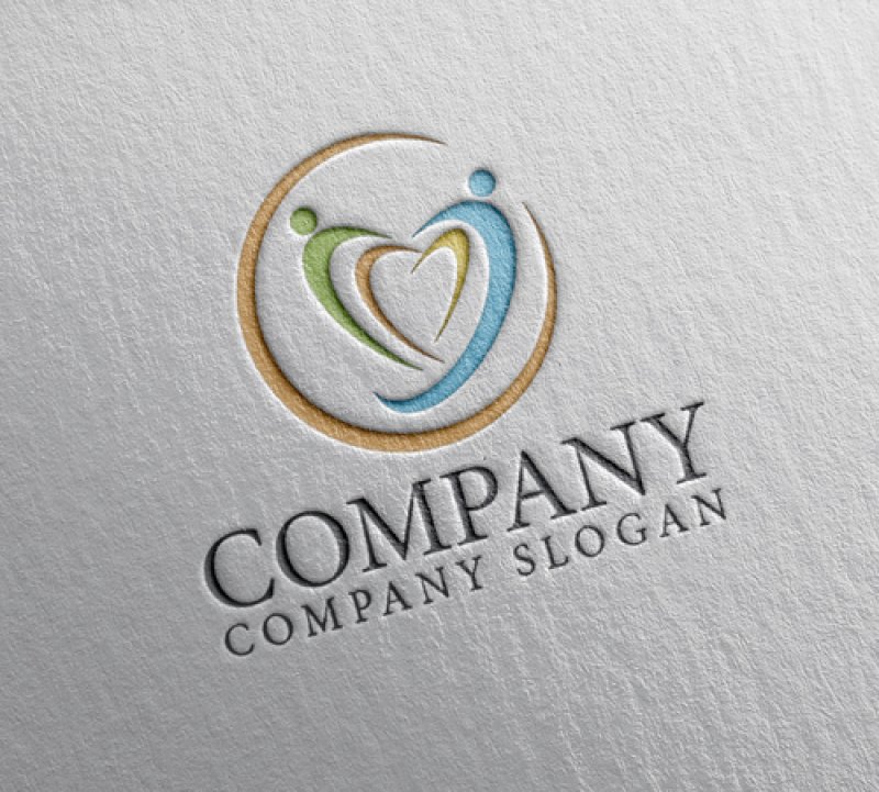 画像2: 人・曲線・輪・協力・ハート・躍動・ロゴ・マークデザイン1185 (2)
