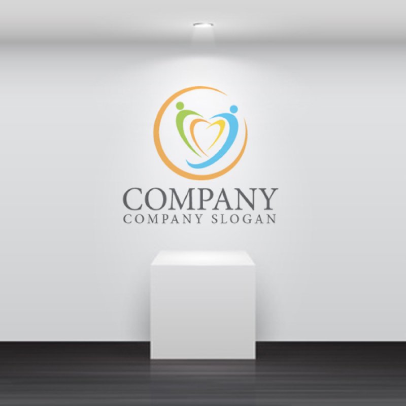 画像5: 人・曲線・輪・協力・ハート・躍動・ロゴ・マークデザイン1185 (5)