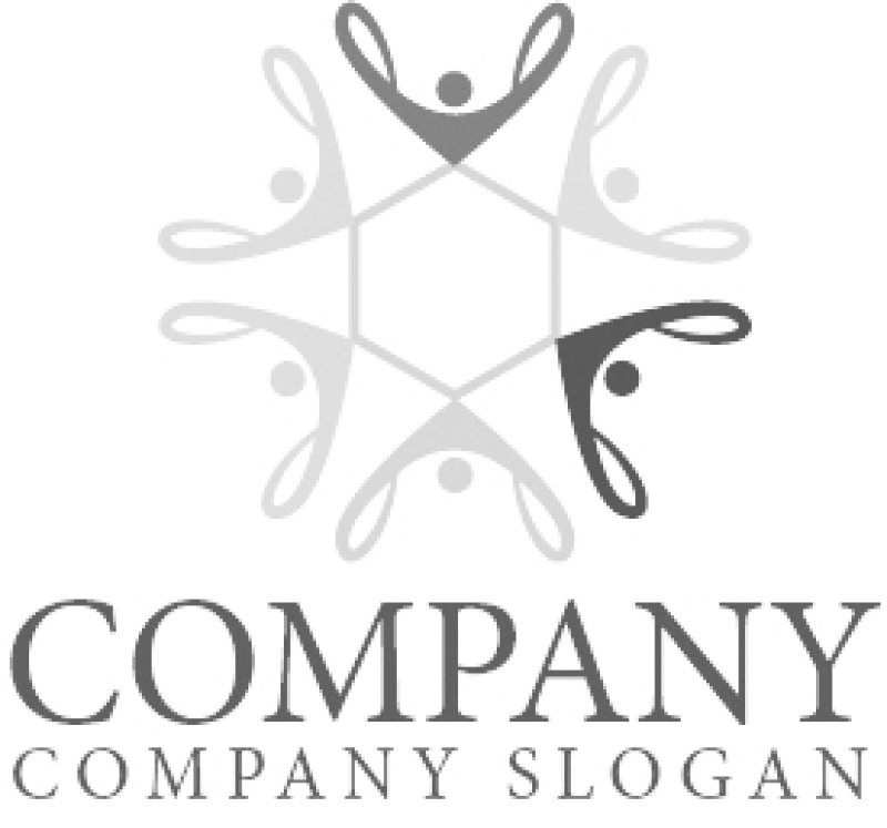 画像6: 人・曲線・輪・六角形・集合・ロゴ・マークデザイン1193 (6)