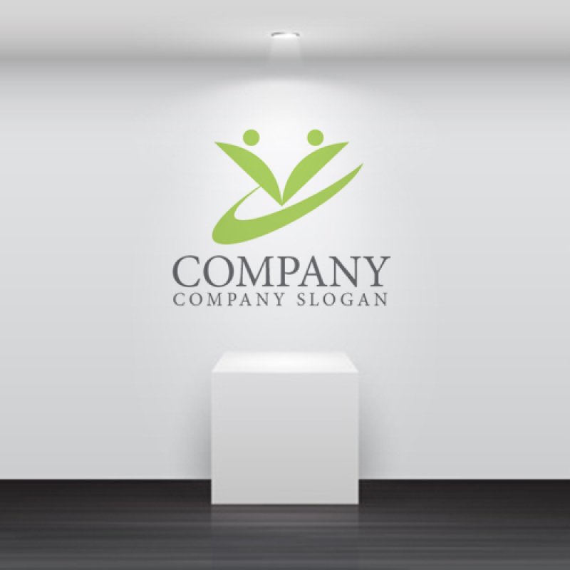 画像5: 人・V・曲線・成長・協力・ロゴ・マークデザイン1218 (5)