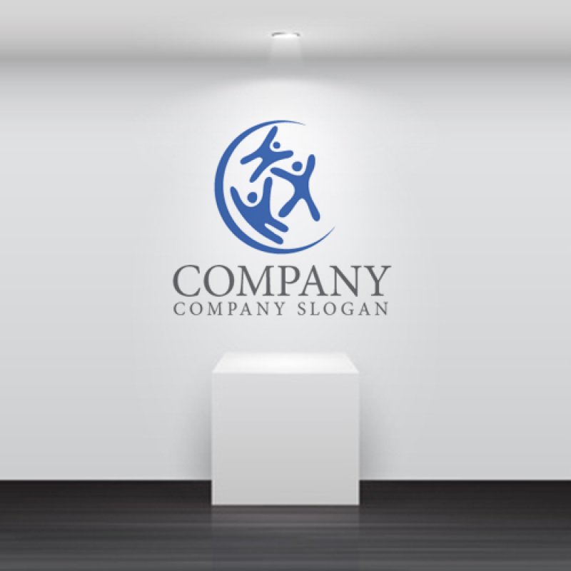 画像5: 人・曲線・輪・C・グループ・ロゴ・マークデザイン1229 (5)