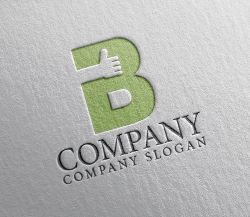 画像2: 人・手・good・B・アルファベット・ロゴ・マークデザイン1246 (2)