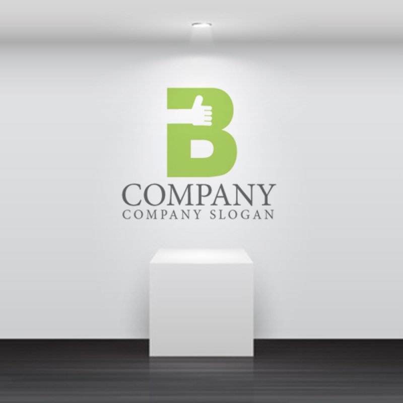 画像5: 人・手・good・B・アルファベット・ロゴ・マークデザイン1246 (5)