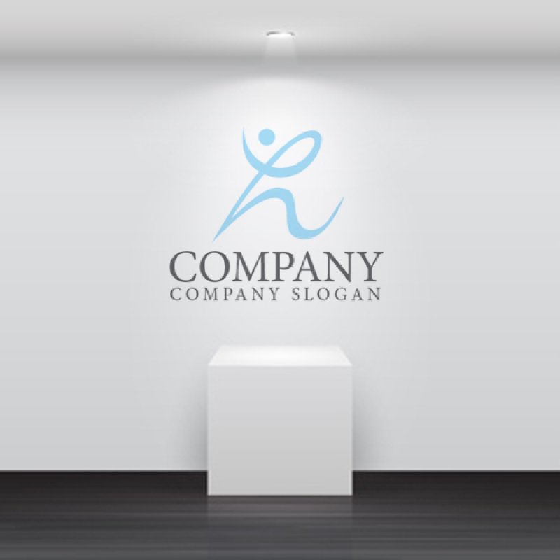 画像5: 人・h・曲線・アルファベット・ロゴ・マークデザイン1250 (5)