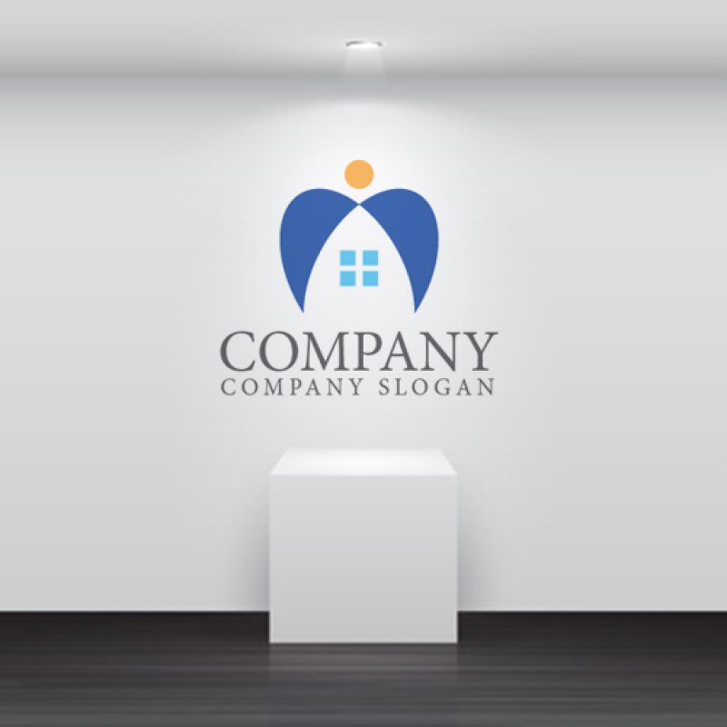 画像5: 人・家・羽・M・アルファベット・ロゴ・マークデザイン1259 (5)