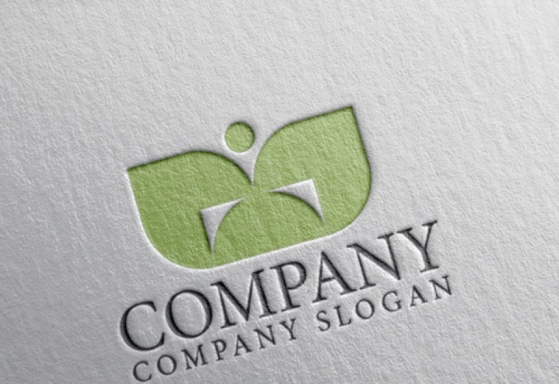 画像2: 人・葉・羽・アルファベット・ロゴ・マークデザイン1265 (2)