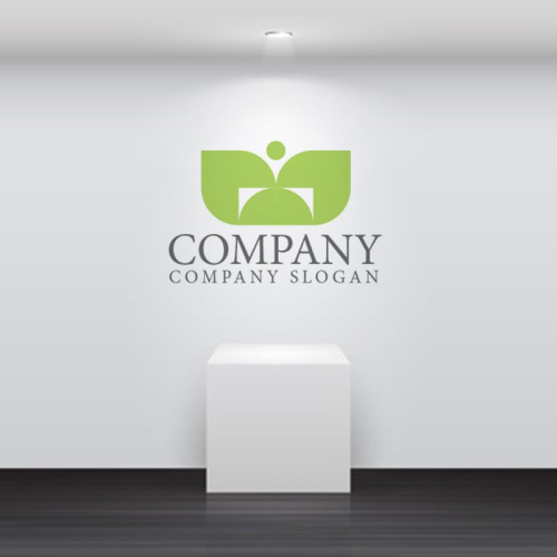 画像5: 人・葉・羽・アルファベット・ロゴ・マークデザイン1265 (5)