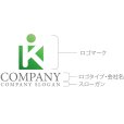 画像10: 人・K・四角・グラデーション・ロゴ・マークデザイン1279