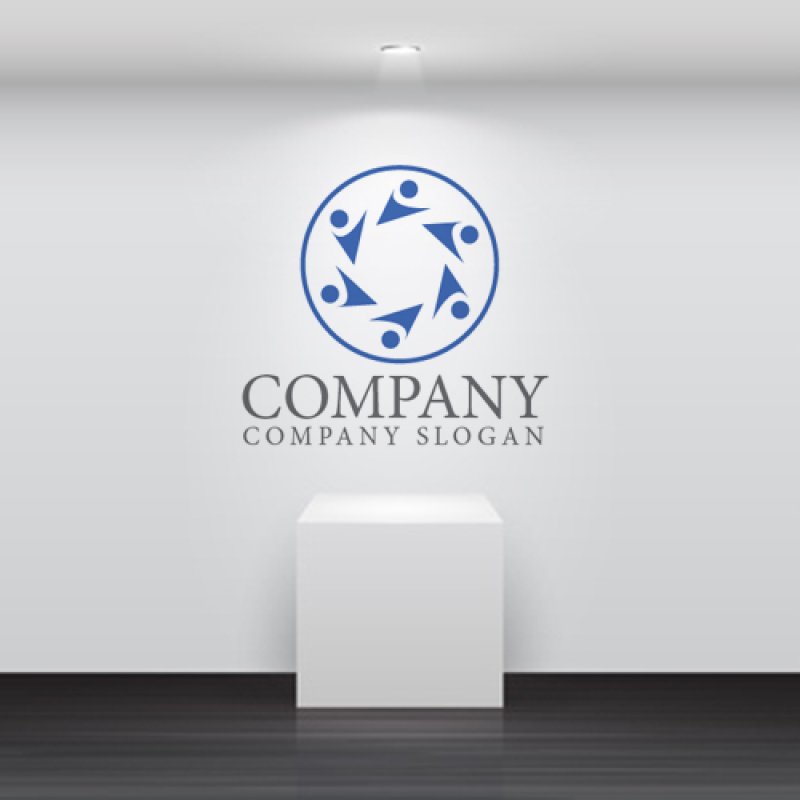 画像5: 人・輪・回転・アルファベット・ロゴ・マークデザイン1284 (5)