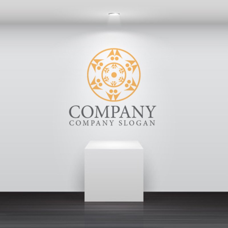 画像5: 人・輪・連続・アルファベット・ロゴ・マークデザイン1285 (5)