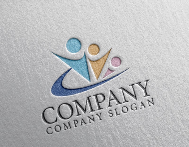 画像2: 人・親子・輪・曲線・ロゴ・マークデザイン1286 (2)