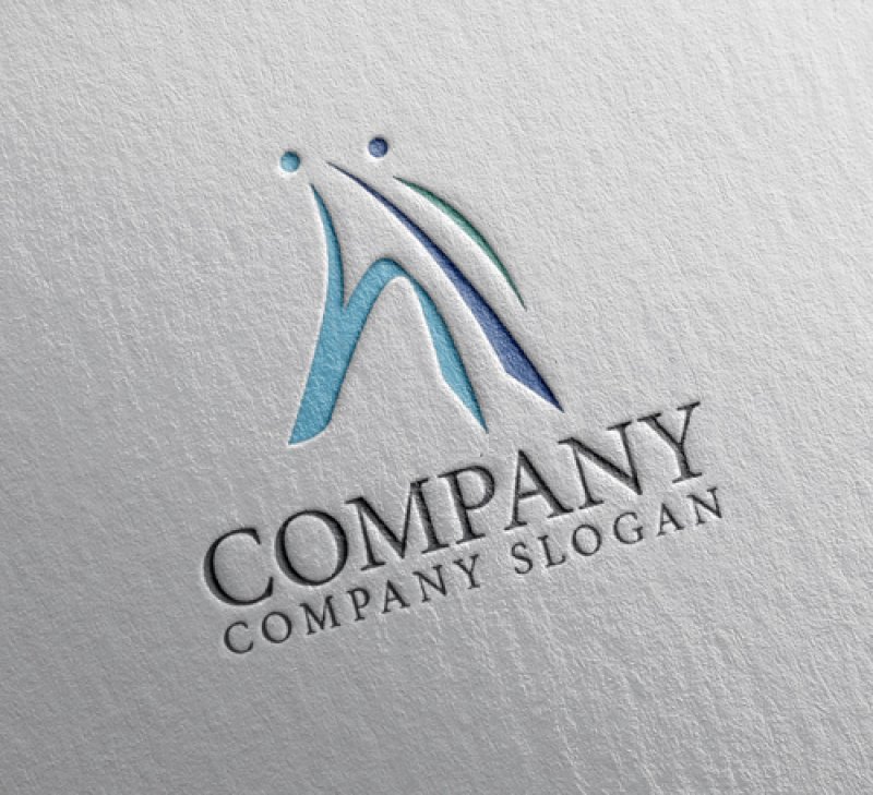 画像2: 人・h・曲線・協力・ロゴ・マークデザイン1298 (2)