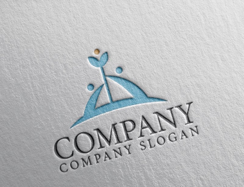 画像2: 人・葉・協力・成長・ロゴ・マークデザイン1301 (2)