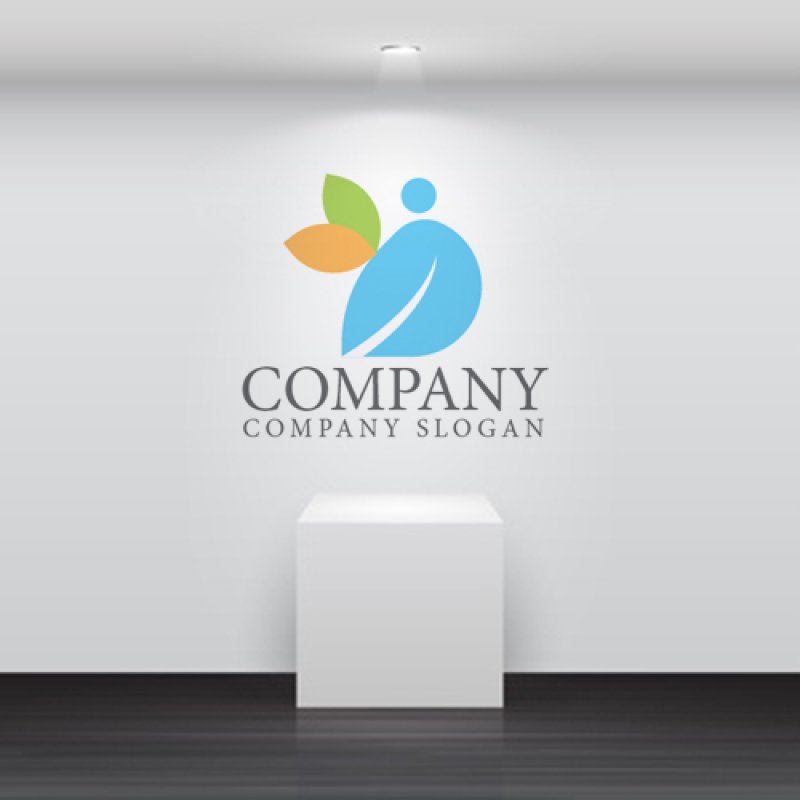 画像5: 人・羽・葉・ロゴ・マークデザイン1305 (5)