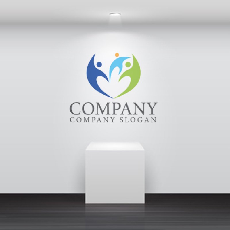 画像5: 人・喜び・集合・輪・ロゴ・マークデザイン1312 (5)